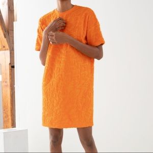 &Other Stories Velour T-shirt Dress